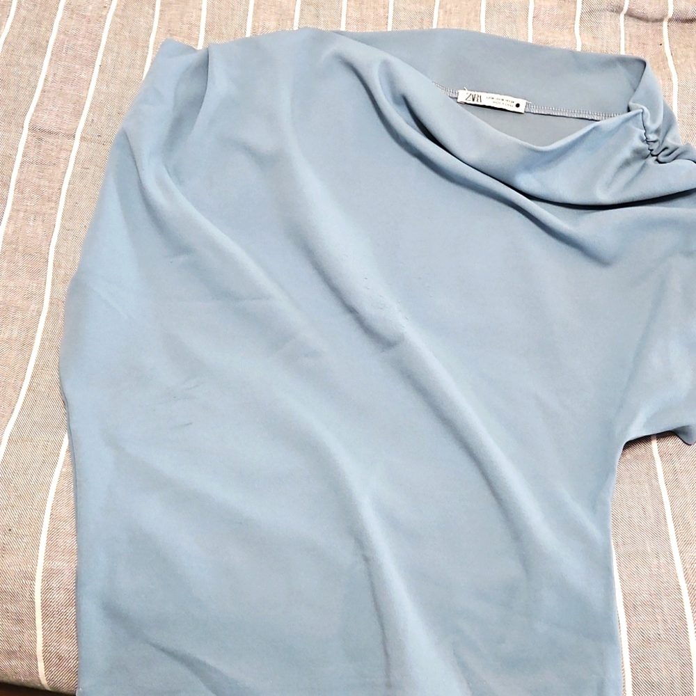 Zara Light Blue Women's Top